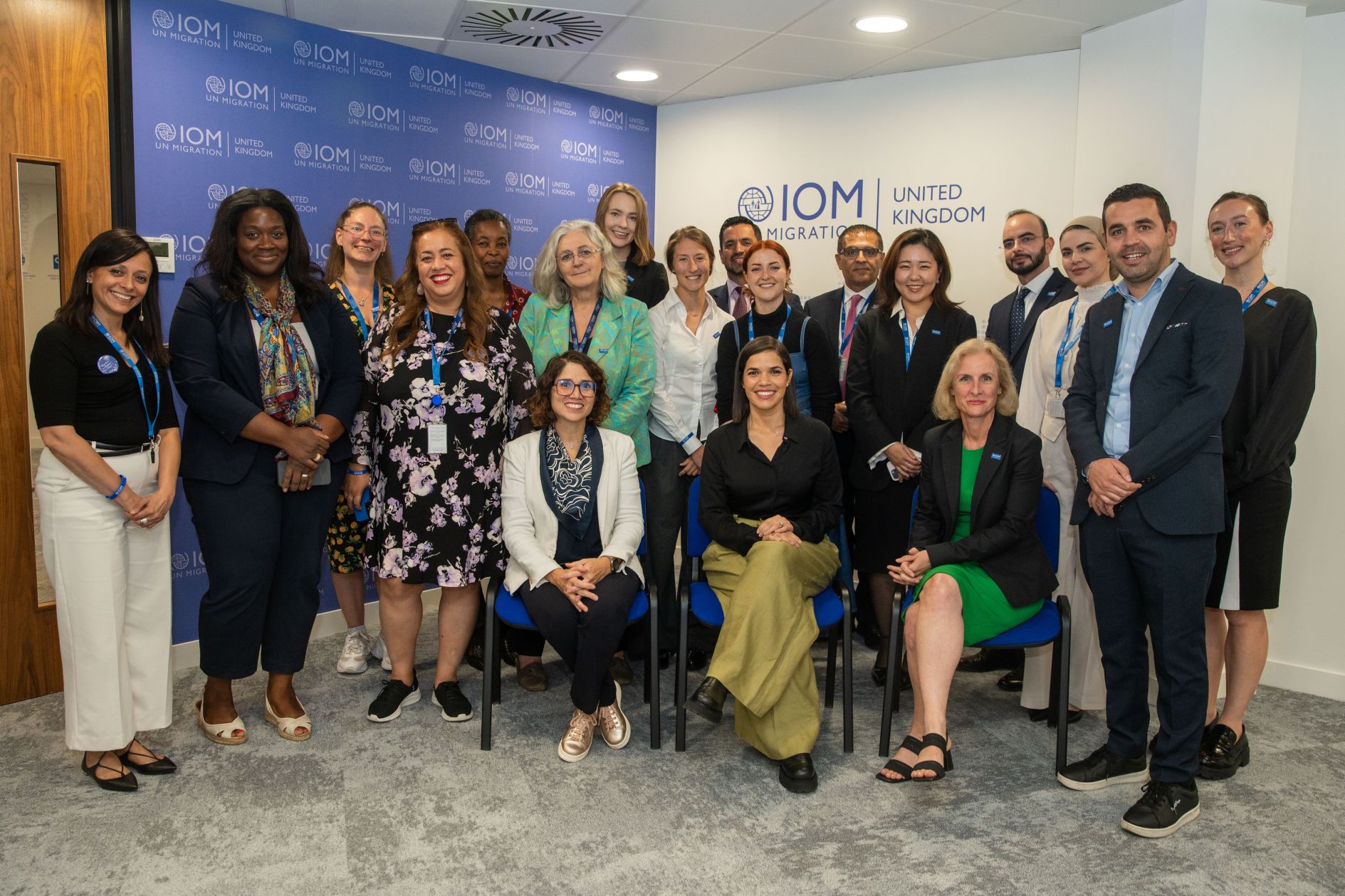 Actress and IOM Global Goodwill Ambassador America Ferrera visits IOM UK Office